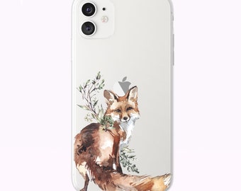 Friendly Woodland Fox iPhone Clear Case from Tiny Quail