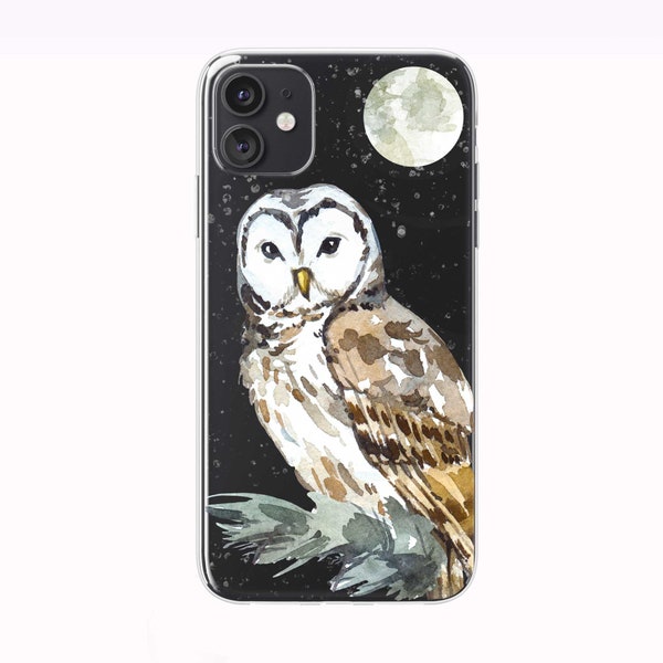 Snowing Moon Owl iPhone Case from Tiny Quail