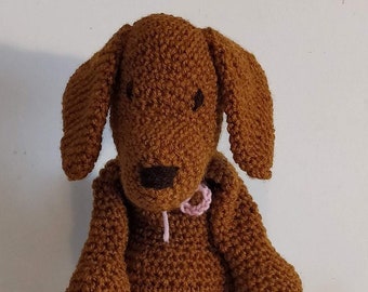 Sandra the Vizsla amigurumi soft crochet toy