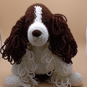 Charlie English Springer Spaniel  Amigurumi handmade soft crochet toy