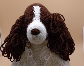 Charlie English Springer Spaniel  Amigurumi handmade soft crochet toy