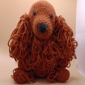 Kylie, the Irish Red Setter handmade soft plush crochet toy hazelnut