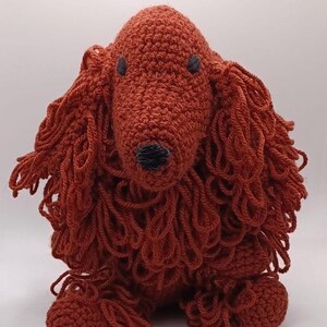 Kylie, the Irish Red Setter handmade soft plush crochet toy image 4
