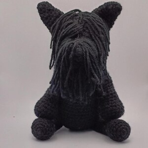 Bob black Scottish Terrier handmade amigurumi soft crochet toy