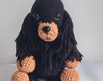 Rory Gordon setter handmade soft plush crochet toy