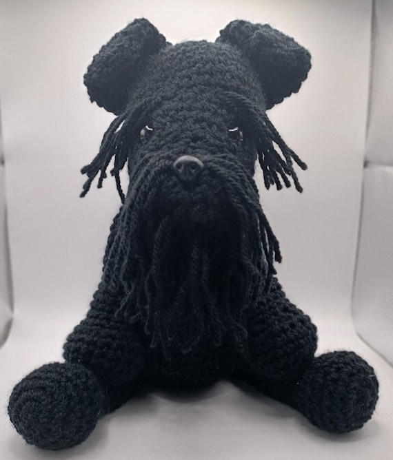 Black schnauzer plush toy hotsell