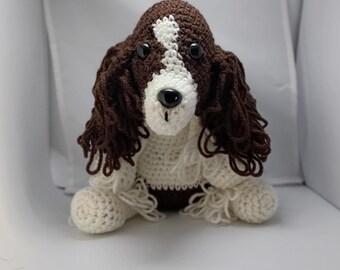Charlie English Springer Spaniel Amigurumi Handmade Soft Crochet
