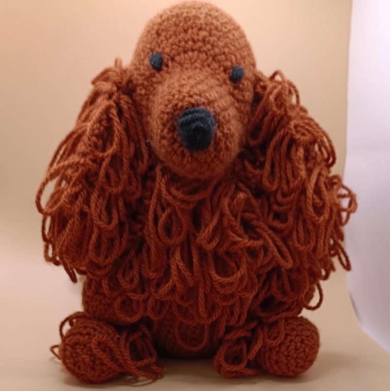 Kylie, the Irish Red Setter handmade soft plush crochet toy hazelnut