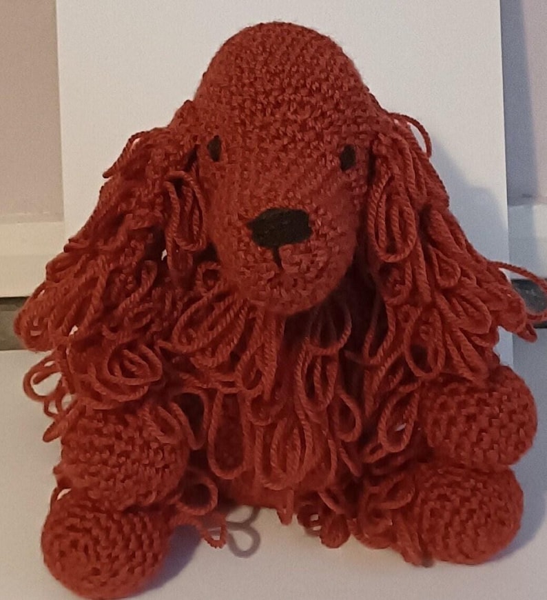 Kylie, the Irish Red Setter handmade soft plush crochet toy image 5