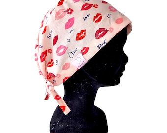 Fabric cap for operating room / surgeon / nurse / healthcare personnel / nursing assistant / dentist / midwife / veterinarian / hospital / calotery