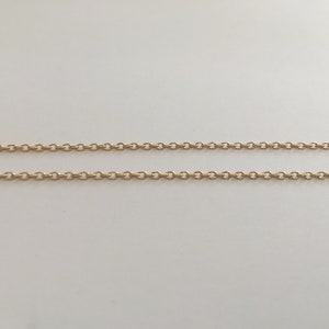 Fine chaîne plaquée or 18 carats, 3 microns, maille forçat 1mm, anneaux soudés, collier chaine de 42 cm, collier ras de cou, chaine collier image 3