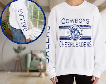 DC Cheerleaders Inspired Sweatshirt T-Shirt | Cowboys Inspired Crewneck | Dallas Fans Vintage Design