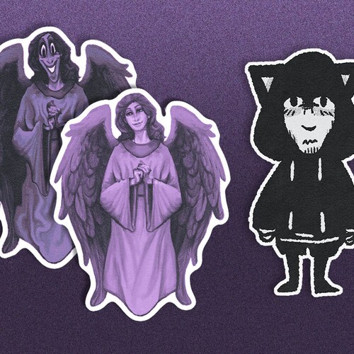 Mandela Cataloge Gabriel And Intruder Kawaii Vinyl Stickers Etsy New Zealand