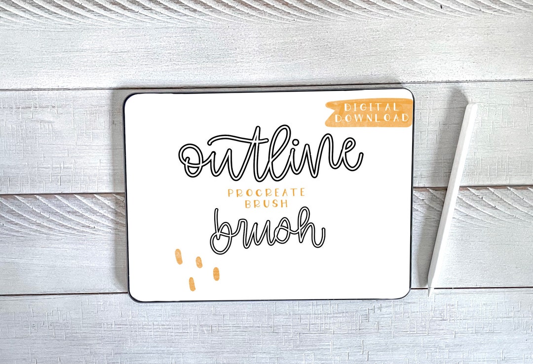 Outline Procreate Brush Monoline Instant Digital Download - Etsy