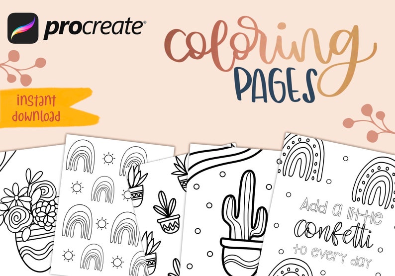 Download Digital Coloring Book for Procreate Any app that allows ...