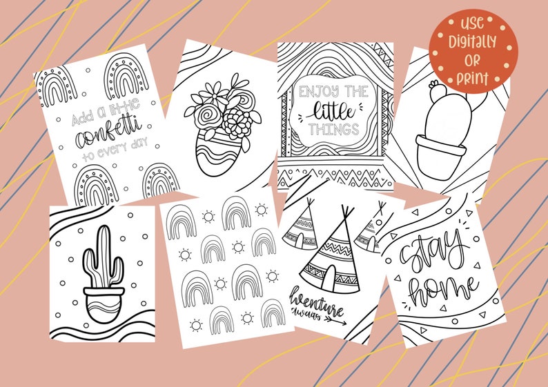 Download Digital Coloring Book for Procreate Any app that allows use | Etsy