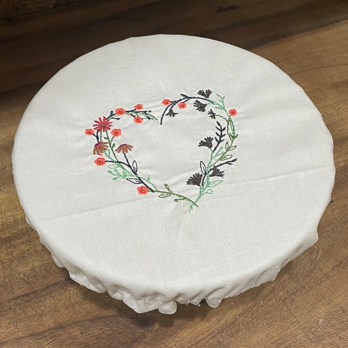 Whimsical Wildflower Embroidered Bowl Cover - Bowl Cover - Pie Plate Cover - Sourdough Starter Cover - Etsy