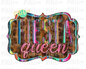 Fiesta Queen Cinco de Mayo Sublimation Design PNG | Mexican Art | Hand Drawn PNG | Sublimation | Digital Download | Printable Art | Clip Art