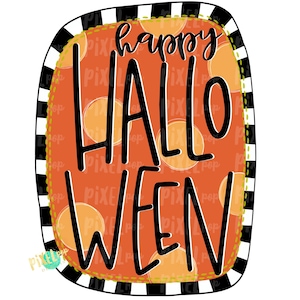 Happy Halloween Dots and Stripes PNG | Halloween Sublimation | Digital Art | Owl | Printable Art | Digital Download | Printable | Art