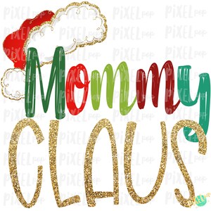 Chapéu de Papai Noel da Mamãe Noel Arte PNG de Sublimação em Aquarela Digital | Design Desenhado | PNG de Sublimação | Download Digital | Arte para Imprimir | Arte