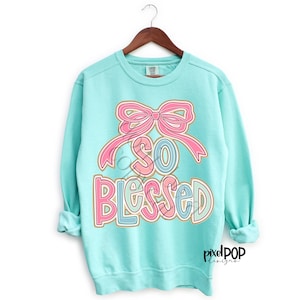 So gesegneter Bogen Kokette Girlie PNG Design Religiöser Glaube Christ Jesus Gott PNG Design mit Bibel Vers Gebet Handgemalte digitale Hymne