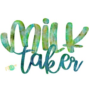 Milk Taker Green Watercolor Allattamento al seno PNG / Design allattamento al seno / Design sublimazione / PNG dipinto / PNG sublimazione / Download digitale