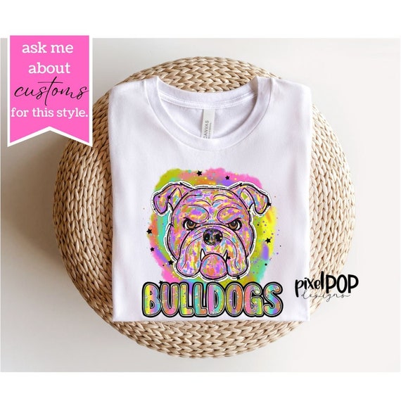 90’S bulldog college gazette SWEAT 90s Nostalgia Mascots Bulldogs PNG | School Mascot Custom