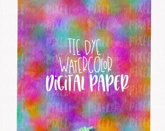Tie Dye Style Watercolor Digital Paper Sublimation PNG | Hand Painted Art | Sublimation PNG | Digital Download | Digital Scrapbooking Paper