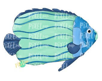 Mint Tropical Fish PNG | Aquarium Fish | Fish Art | Fish Sublimation | Fish Design | Tropical Fish Clip Art | Fish Doodle | Digital Fish Art