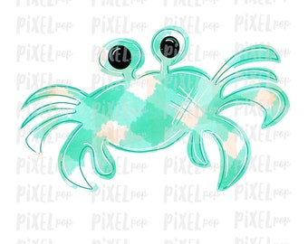 Design de transferência de calor de praia náutica de caranguejo PNG | Design de sublimação | PNG de transferência de calor | Download digital | Arte para impressão | Clip-art