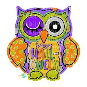 Happy Halloween Owl PNG | Owl Sublimation | Owl Design | Hand Painted Digital Art | Owl | Printable Art | Digital Download | Printable | Art