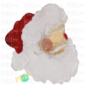 Santa Claus Painted Digital Watercolor Sublimation Art PNG | Drawn Design | Sublimation PNG | Digital Download | Printable Artwork | Art