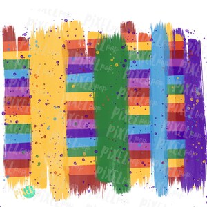 Rainbow Brush Stroke 1 Background Sublimation Art PNG | Leopard Print Background | Golden | Transfer | Digital Print | Printable | Clip Ar