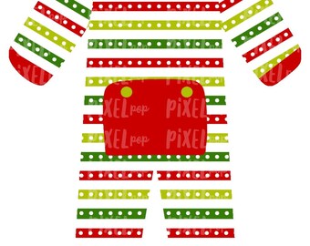 Striped Christmas Bum Flap Pajama Ornament PNG | Christmas Pajama PNG | Christmas Pajamas Sublimation | Christmas | Christmas Clipart