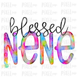 Gesegnete Nene Aquarell Muttertag Sublimationsdesign PNG | Hand gezeichnet PNG | Sublimation PNG | Digitaler Download | Druckbare Kunst | Clip-Kunst