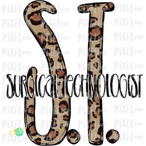 Surgical Technologist Leopard Sublimation Design | Sublimation | Hand Drawn Art | Nursing PNG | Medical Art | Digital Download | ArtClipart