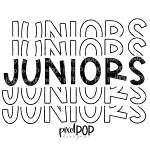 Juniors Five Times Black PNG | Class of | Junior | Juniors | High School | Juniors Sublimation | School Class Design | Junior Digital Art |