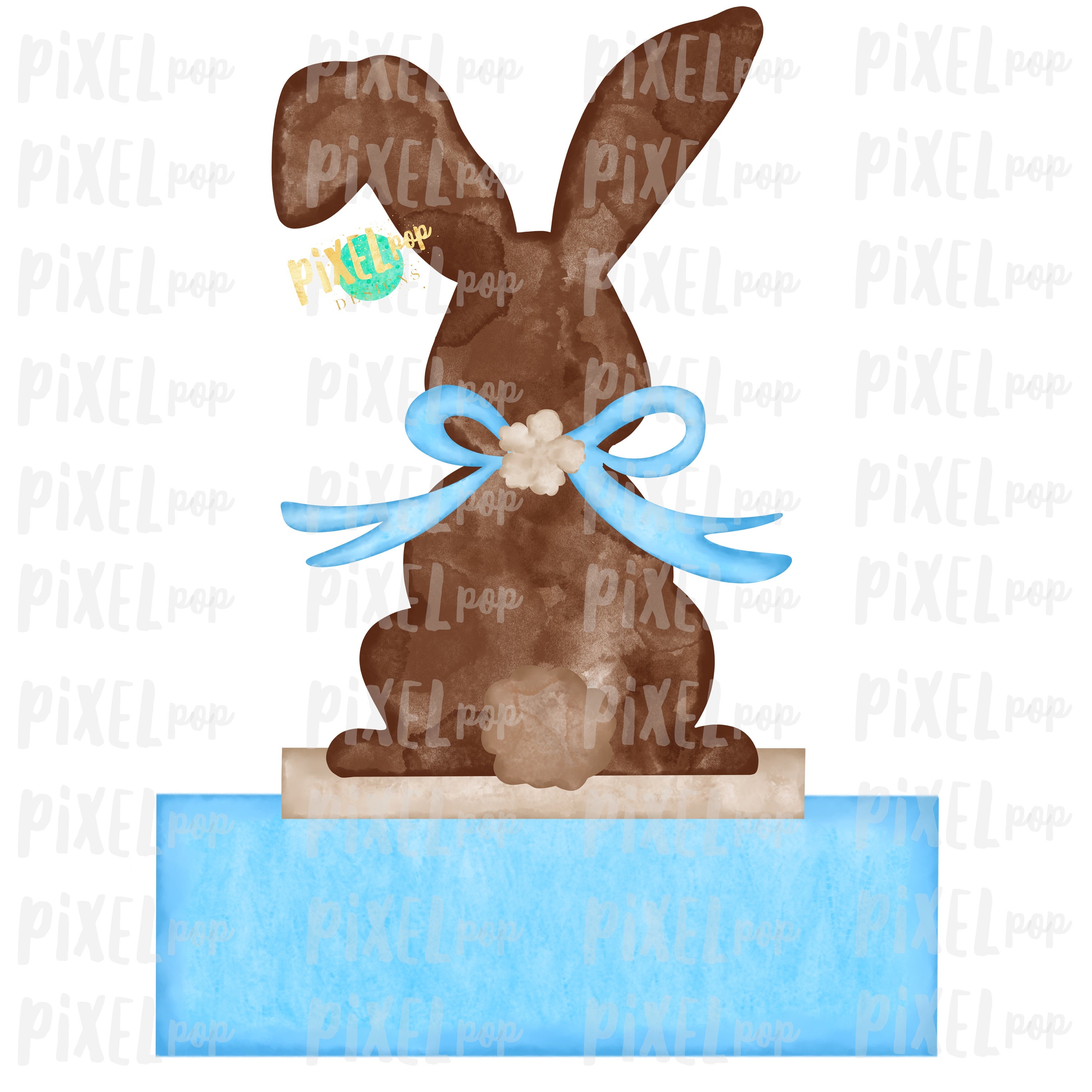 Bunny Back View Watercolor Blank Name Plate Blue Sublimation Etsy Bunny Back View Watercolor Blank Name Plate Blue Sublimation Etsy
