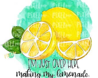 Making Lemonade Watercolor PNG | Lemons | Lemonade | Hand Painted Digital | Sublimation PNG | Digital Download | Printable Art | Clip Art