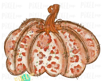 Leopardo desgastado, guepardo, calabaza, naranja, sublimación PNG / Arte dibujado a mano / Sublimación PNG / Arte digital / Ilustración imprimible / Arte