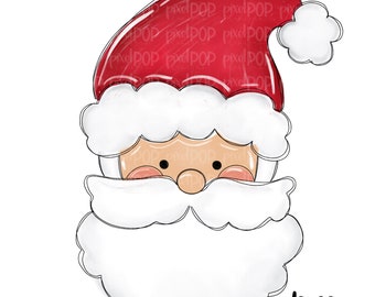 Traditional Santa Claus Light PNG | Christmas Art | Santa | Santa Clip Art | Santa Claus | Christmas | Digital Download | Printable Artwork