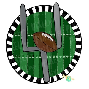 Whimsical Field Goal Football Watercolor Hand Drawn Sublimation PNG | Digital Design | Transfer | Digital Print | Printable | Clip Art