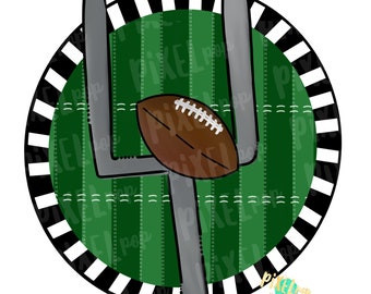 Whimsical Field Goal Football Watercolor Hand Drawn Sublimation PNG | Digital Design | Transfer | Digital Print | Printable | Clip Art