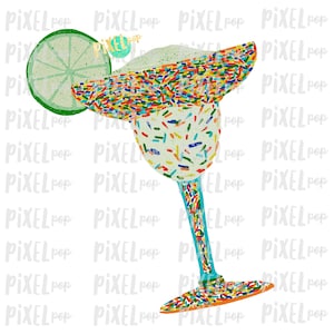 Margarita Glass Mexican Cinco de Mayo Sublimation Design PNG | Hand Drawn PNG | Sublimation | Digital Download | Printable Art | Clip Art
