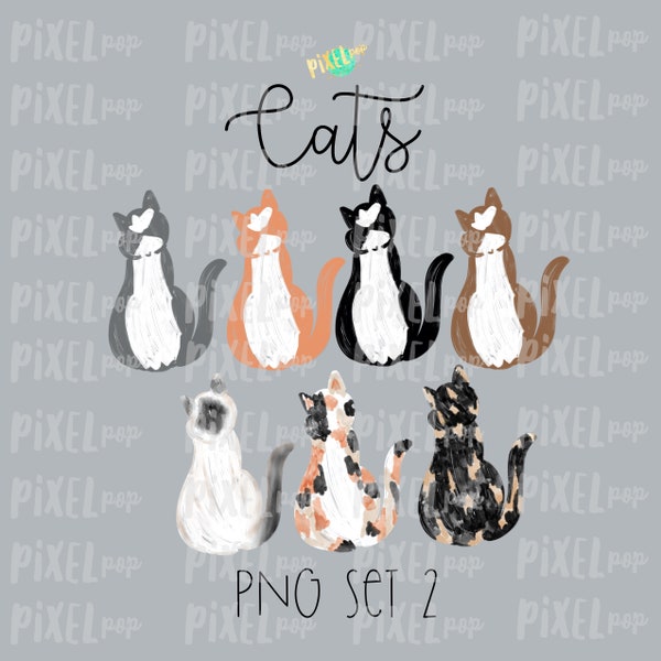 Cat Pets Set 2 pour Stick Figure People Membres de la famille Art PNG Sublimation (fr) Ornement de famille (en anglais) Images de portrait de famille (fr) Téléchargement numérique