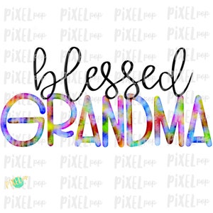 Gesegnete Oma Aquarell Muttertag Sublimationsdesign PNG | Hand gezeichnet PNG | Sublimation PNG | Digitaler Download | Druckbare Kunst | Artnr