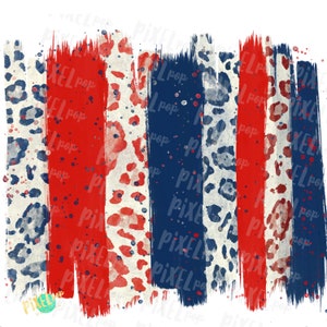 Red and Navy Brush Stroke Background Hand Drawn Sublimation PNG | Team Colors | Transfer | Digital Print | Printable | Clip Ar