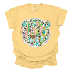 Pastel Paint Doodle Mascots Bear School Spirit Design PNG School Mascot Girlie Bears Spirit Digital Design Printable Digital Mascot Design