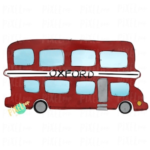 Oxford Doppeldeckerbus Seite Sublimation PNG | 38655 | Doppeldecker Fest | Sublimationsdesign | Bügelbild | Digitaldruck | Clip-Kunst