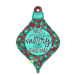 Ornament Leopard Have Yourself A Merry Little Christmas PNG | Hand Painted | Sublimation Art | Digital Download | Christmas Ornament | Art